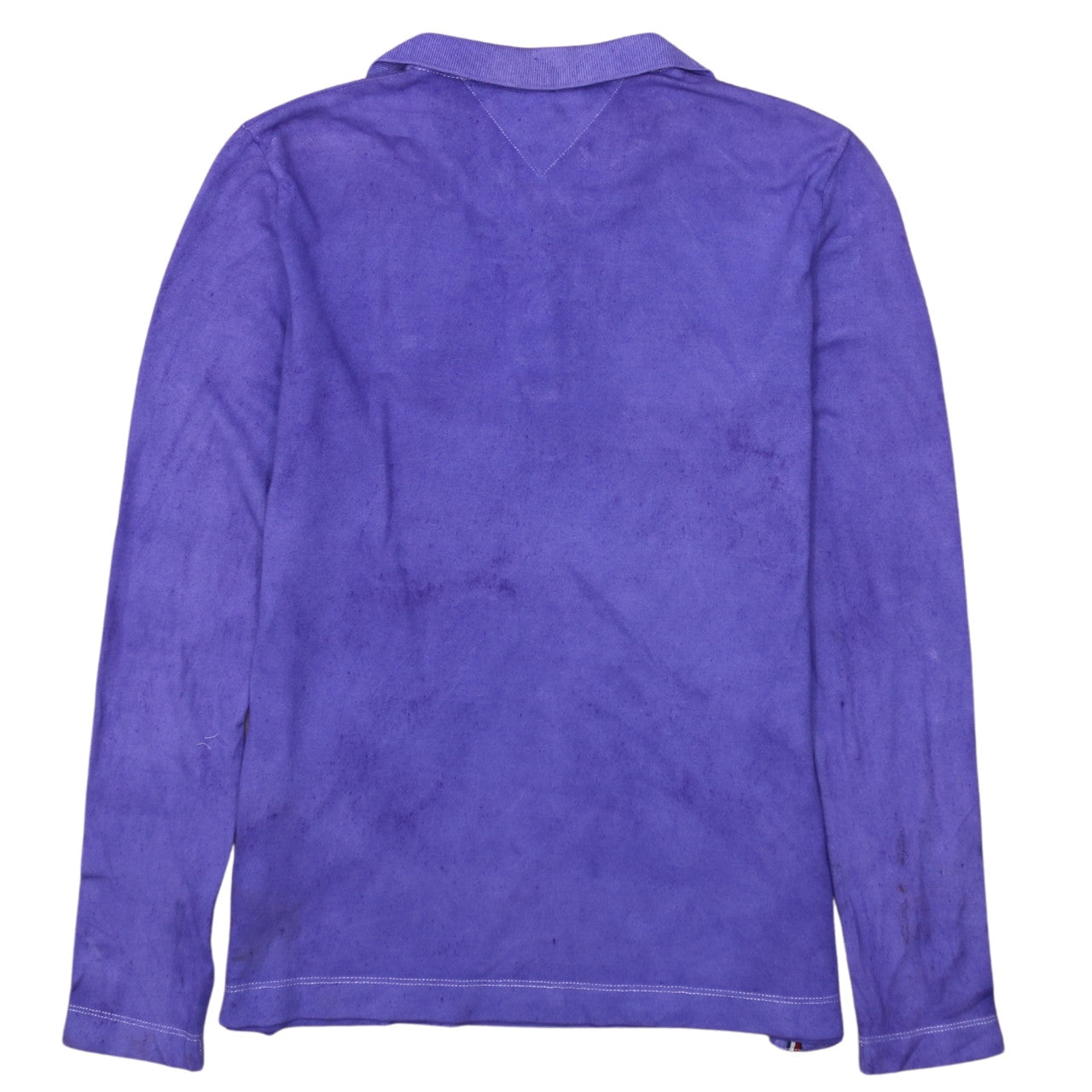 Tommy Hilfiger Men's Purple Long Sleeve Cotton Polo Shirt M