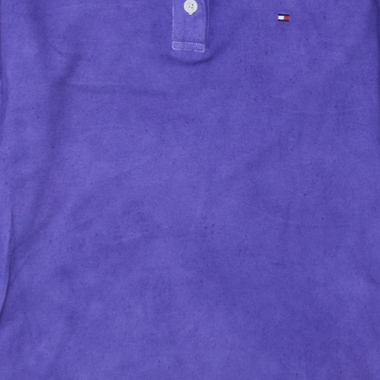 Tommy Hilfiger Men's Purple Long Sleeve Cotton Polo Shirt M