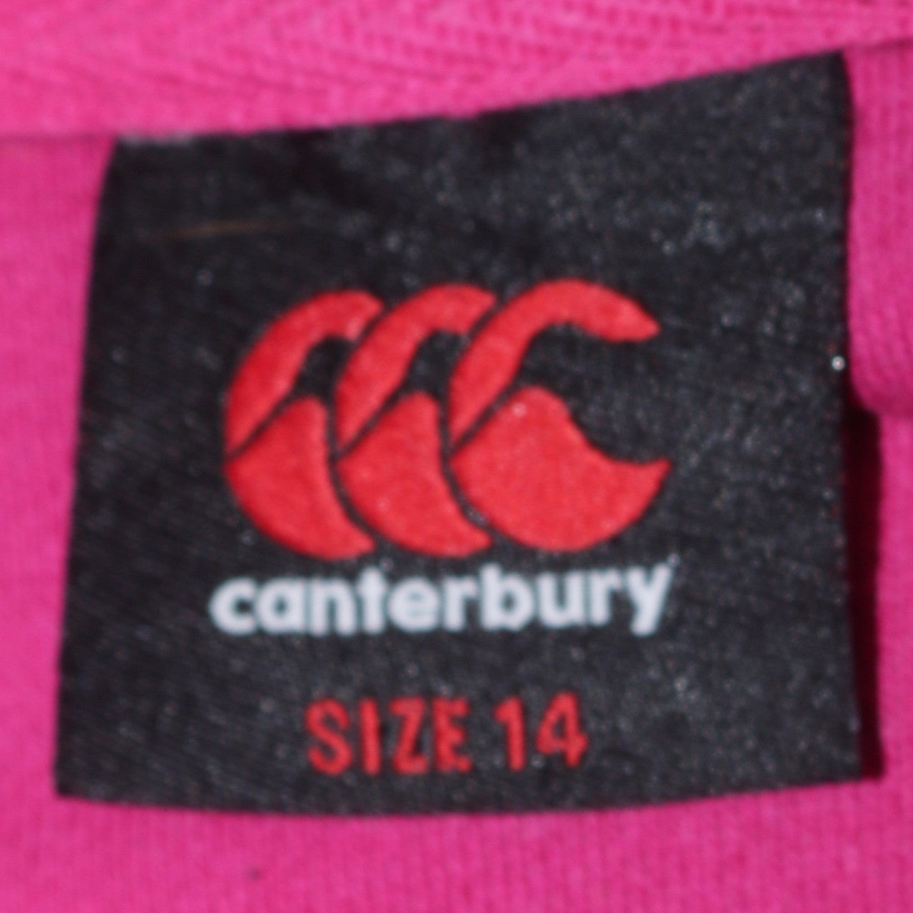 Canterbury Womens Pink Hoodie Size 14 Pullover Logo Hooded Sweatshirt