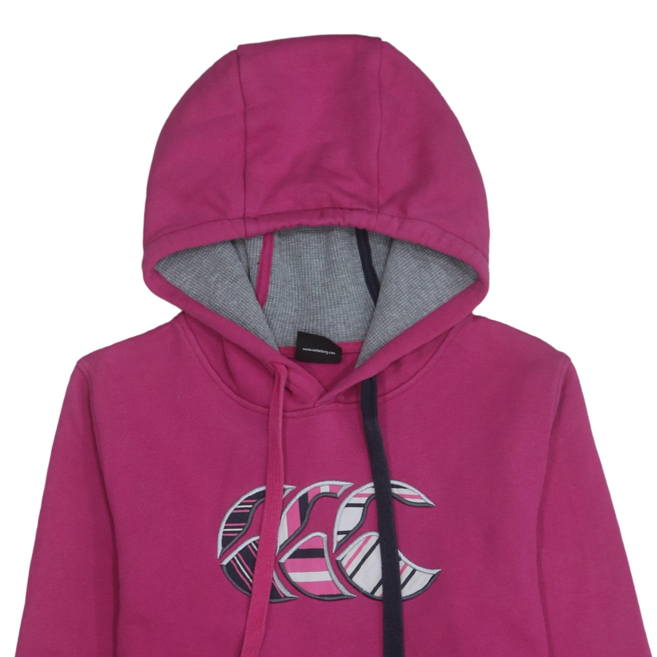 Canterbury Womens Pink Hoodie Size 14 Pullover Logo Hooded Sweatshirt