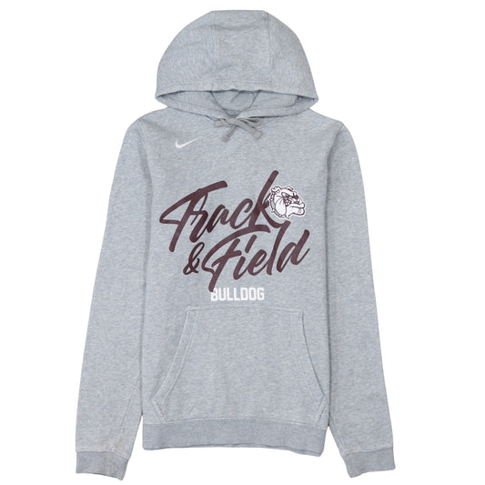 Nike Men's Grey Track & Field Bulldog Pullover Hoodie Small