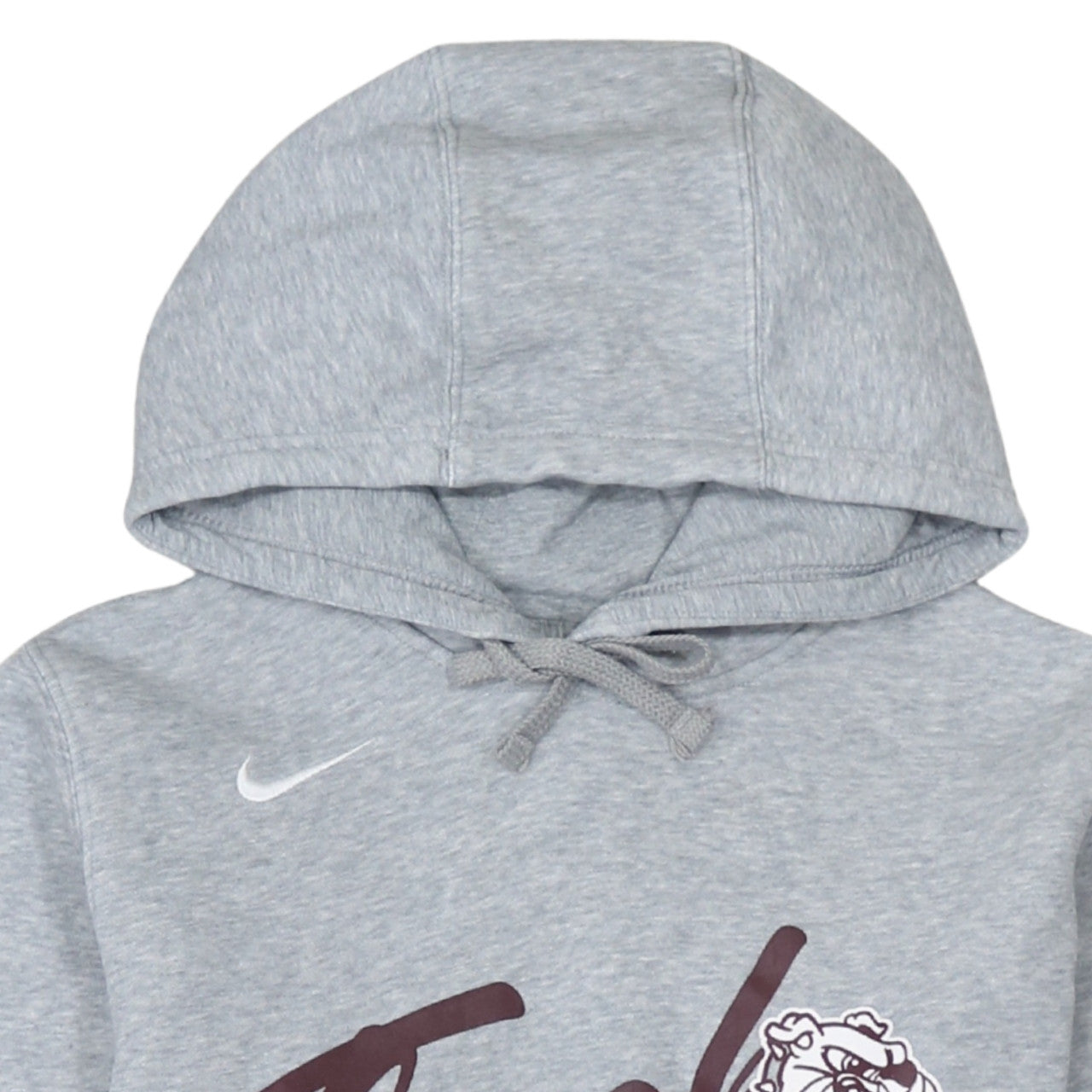 Nike Men's Grey Track & Field Bulldog Pullover Hoodie Small