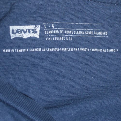 Levi's Men's Blue Logo Classic Fit Cotton T-Shirt Size L