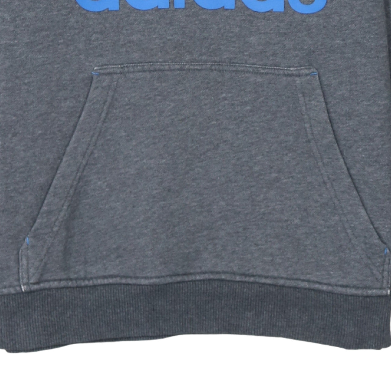 Adidas Men's Grey Pullover Hoodie Small Logo Fleece Sweatshirt