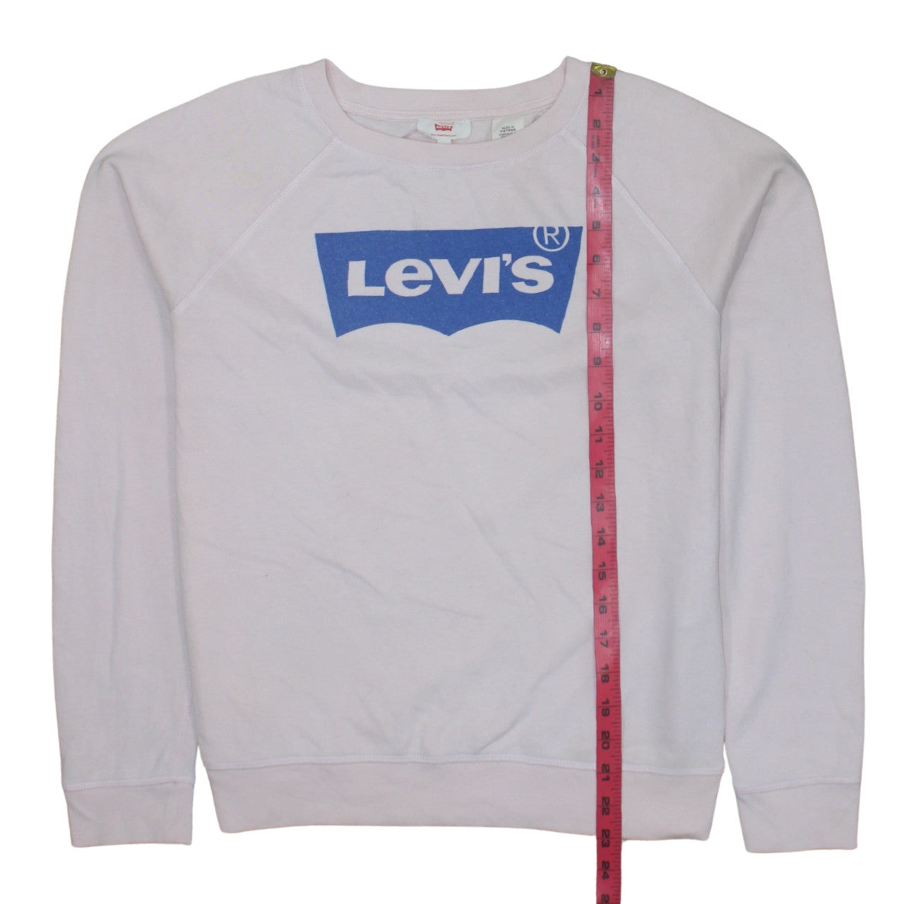 Levi's Womens Pink Sweatshirt Medium Crew Neck Logo Pullover