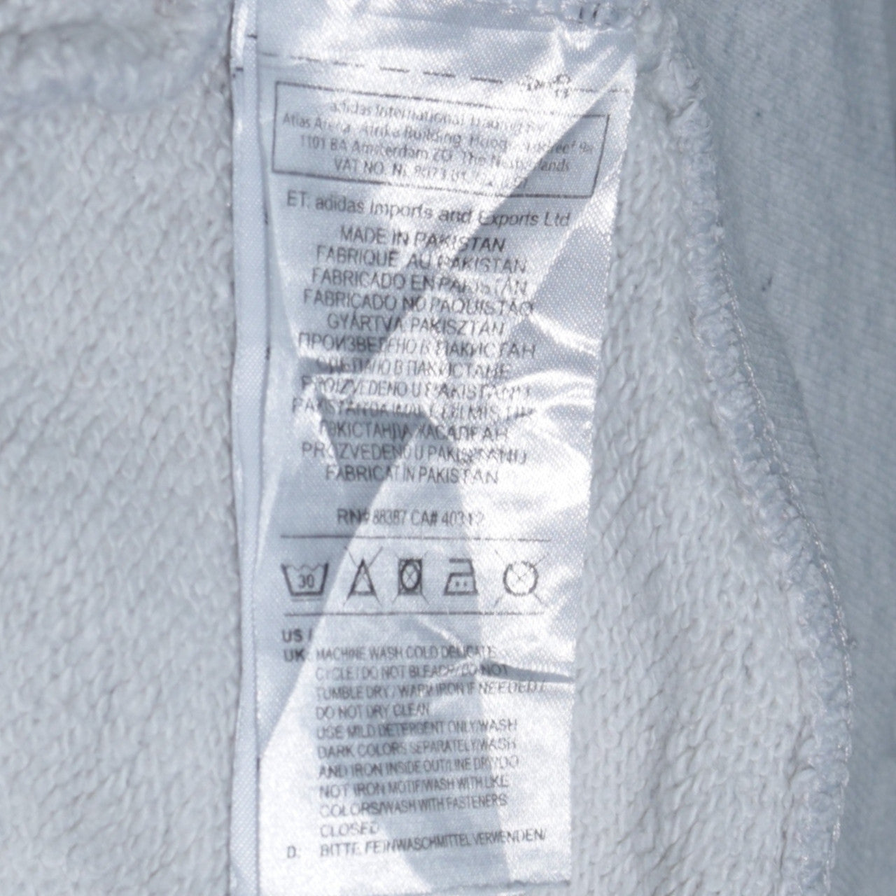 Adidas Women’s Grey Full Zip Hoodie Size 8 Classic Logo Hooded Sweatshirt