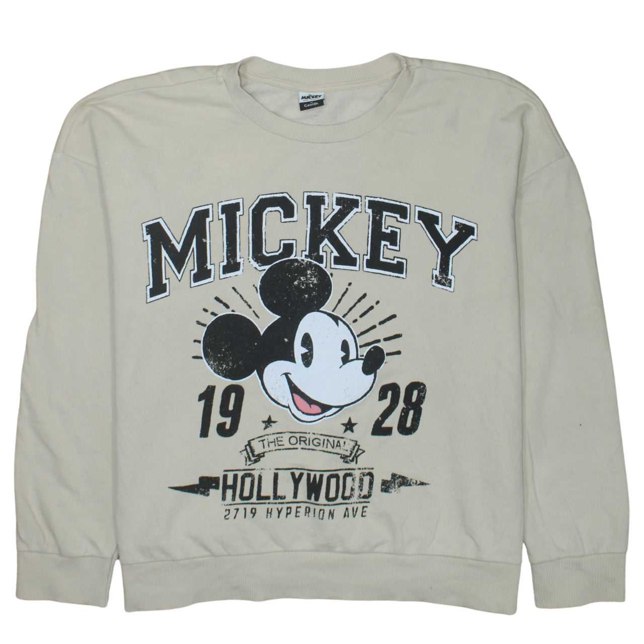 Disney Mickey & Friends at George Beige Women's XL Pullover Sweatshirt