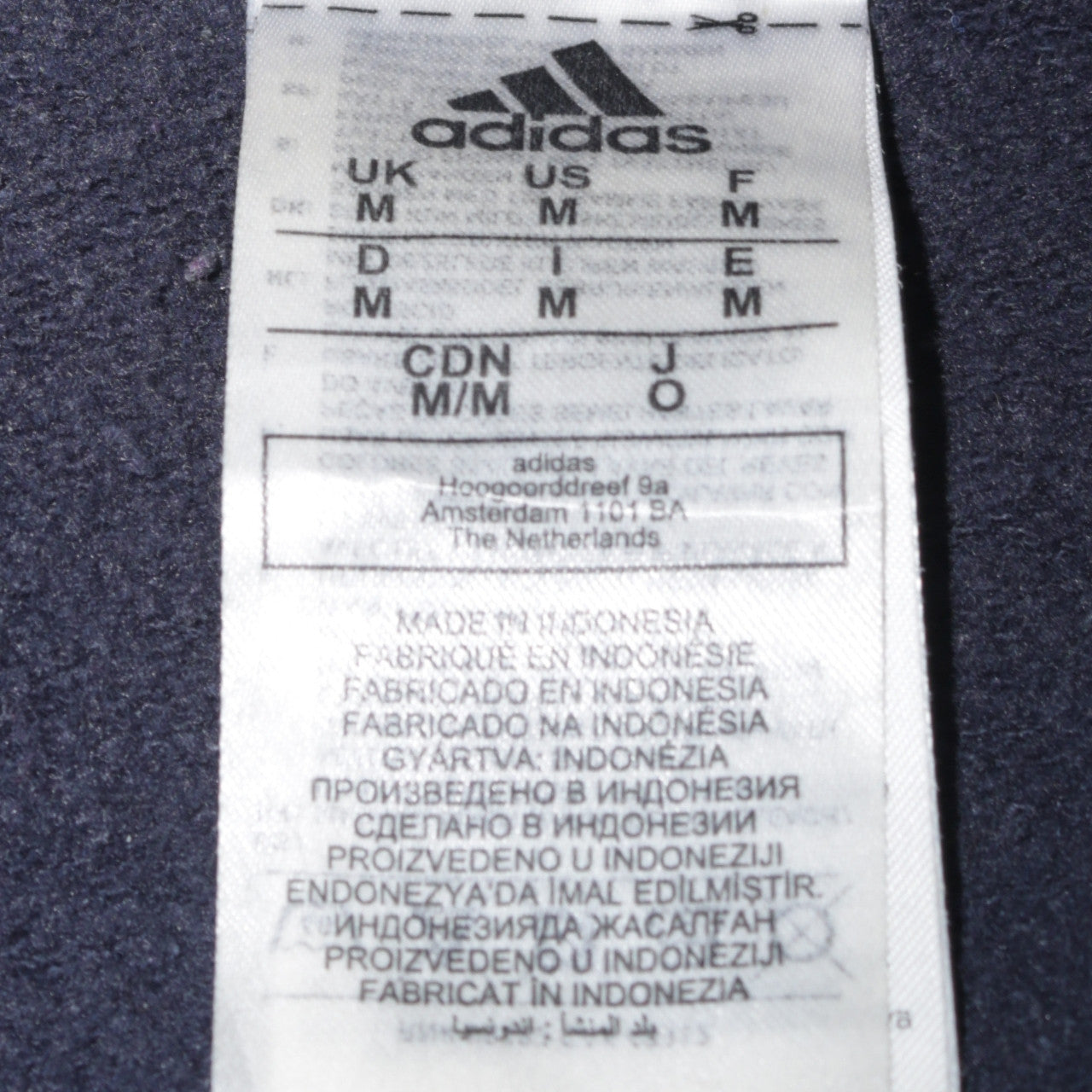 Adidas Men's Blue Pullover Hoodie Medium Hooded Fleece Sweatshirt