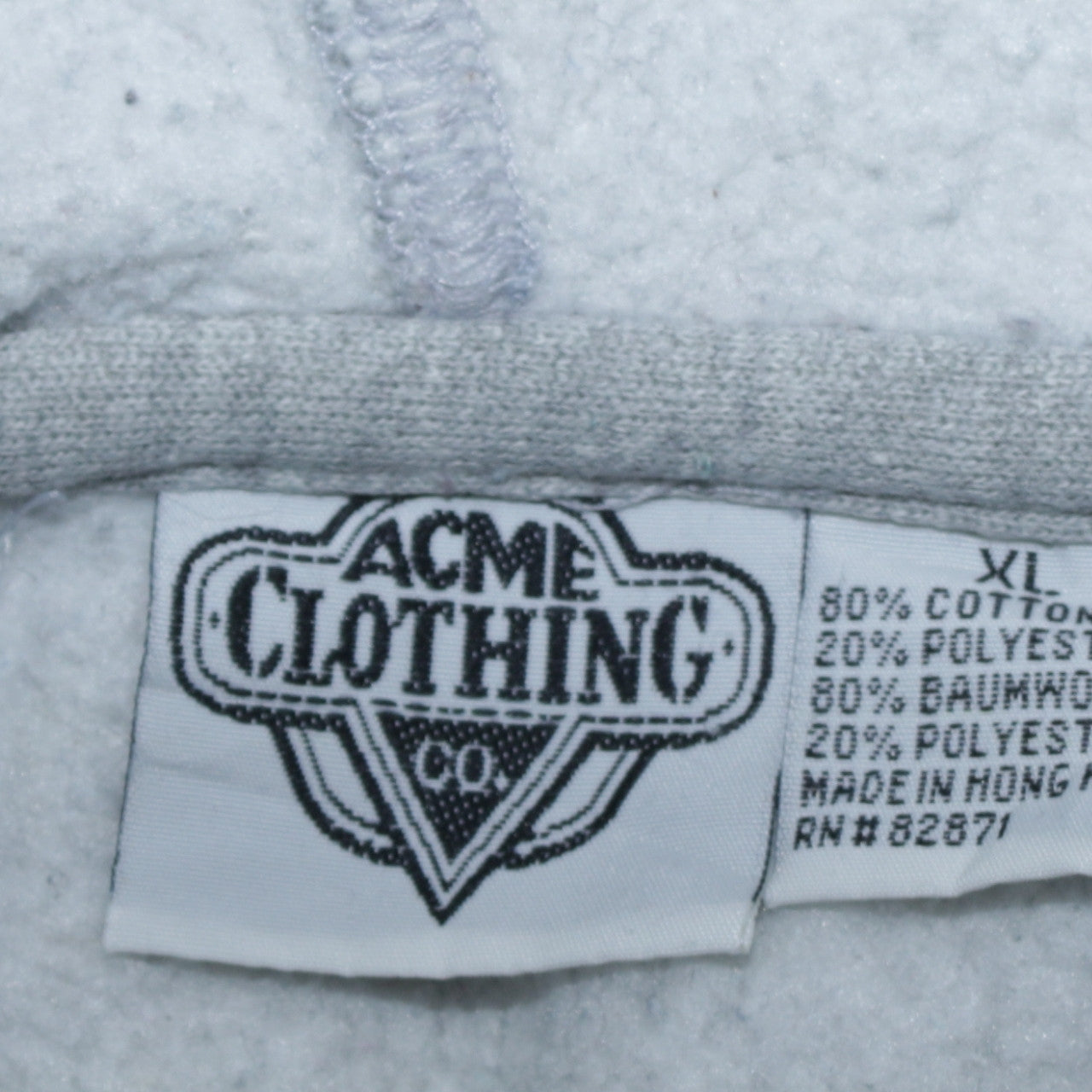 ACME Clothing Co Men's Grey XL 1/2 Zip Hoodie Looney Tunes Athletic Club