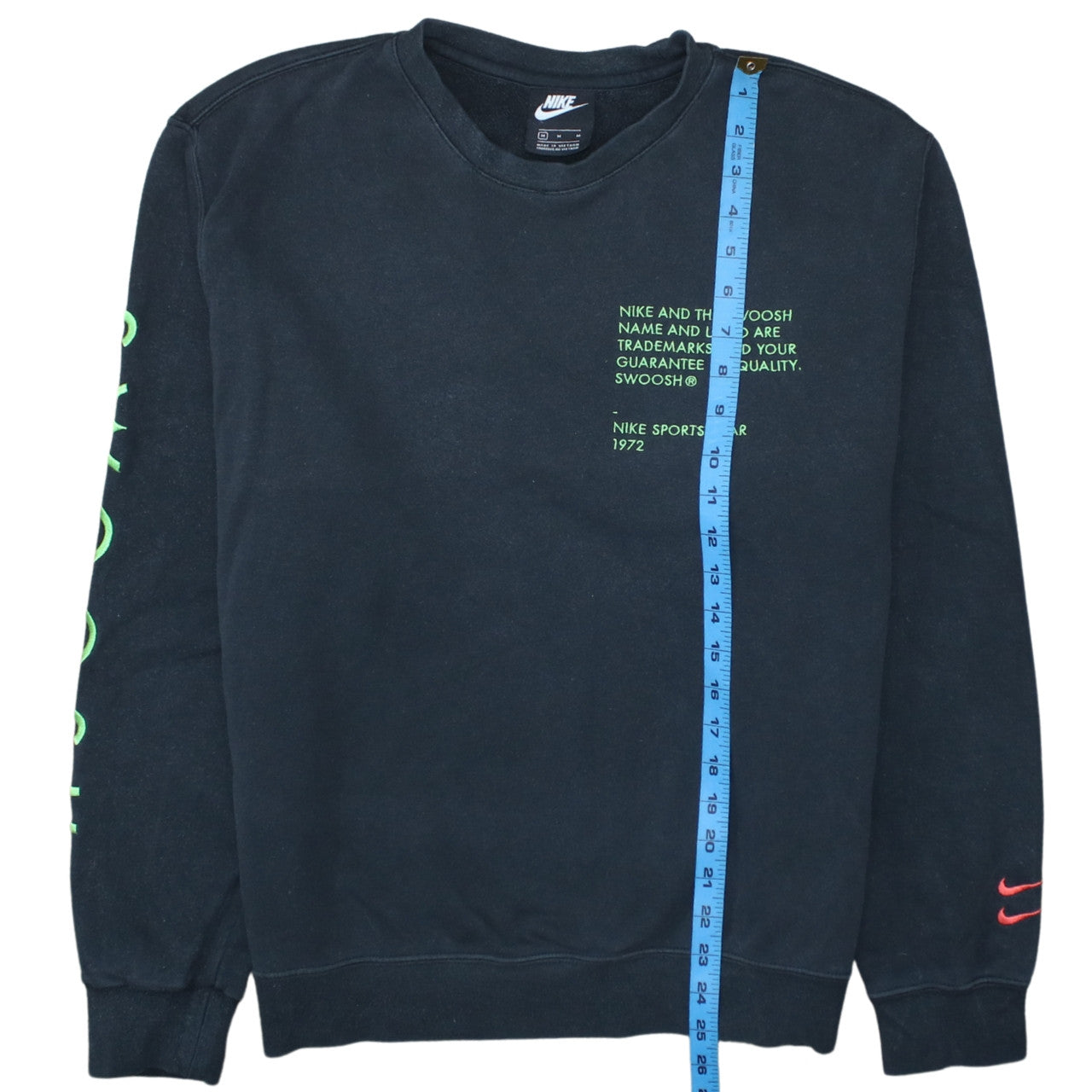 Nike Men's Black Logo Crew Neck Pullover Sweatshirt Size M
