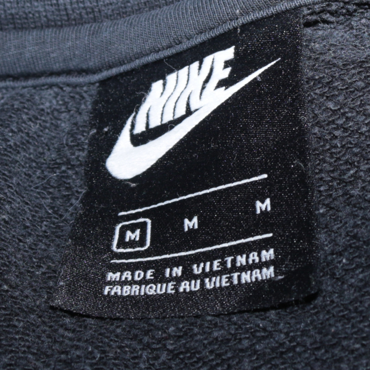 Nike Men's Black Logo Crew Neck Pullover Sweatshirt Size M