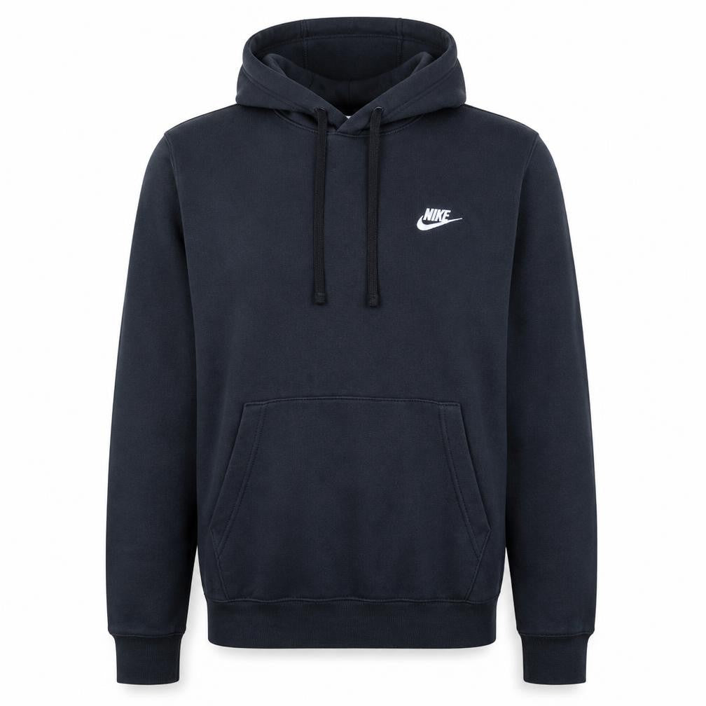 Nike Men's Black Pullover Hoodie Small Logo Fleece Sweatshirt