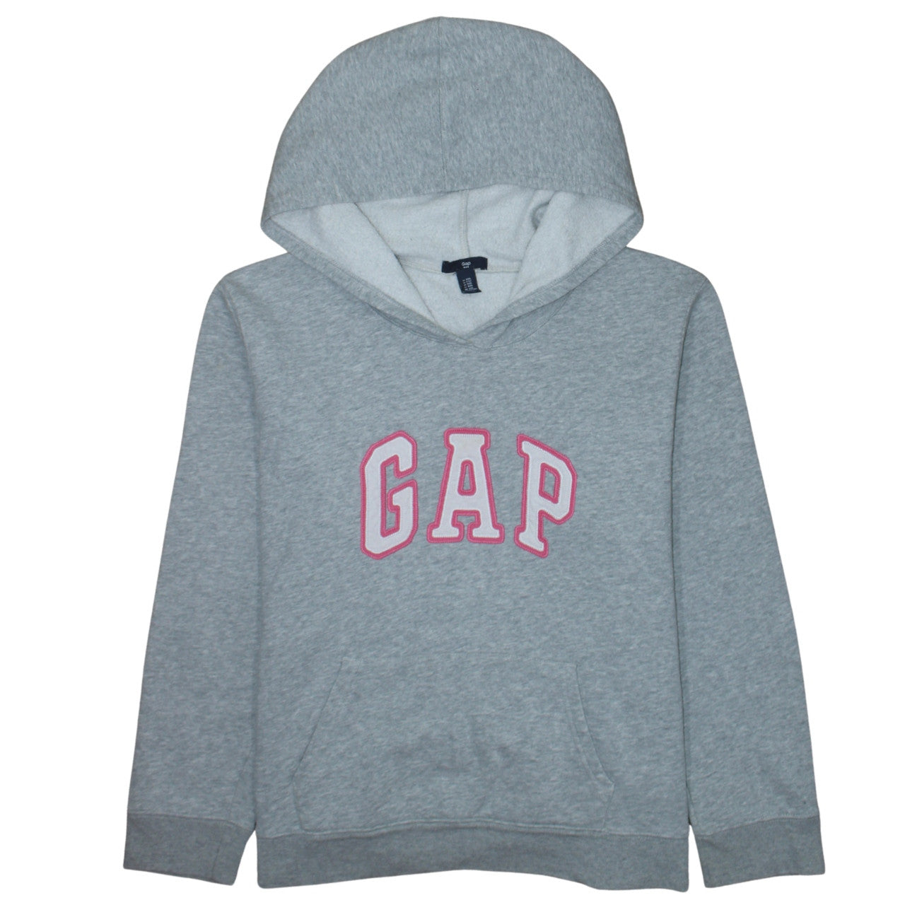 Gap Women Grey XXL Pullover Hoodie with Pink Logo