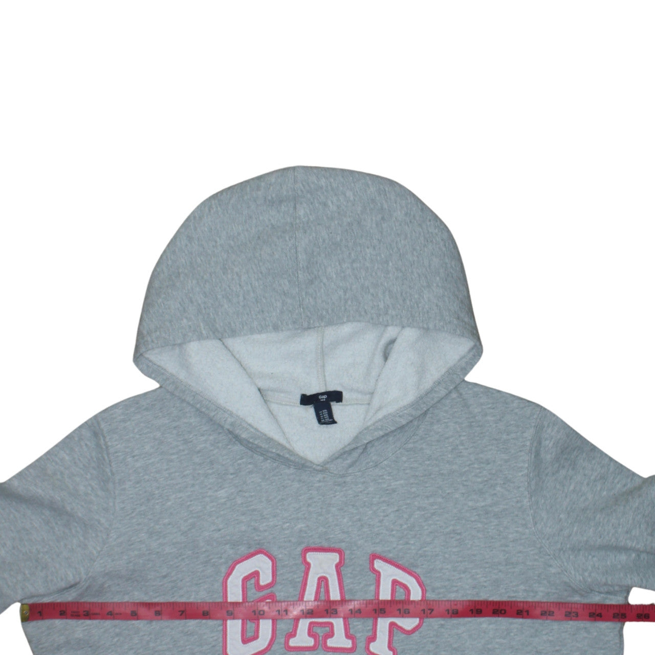 Gap Women Grey XXL Pullover Hoodie with Pink Logo