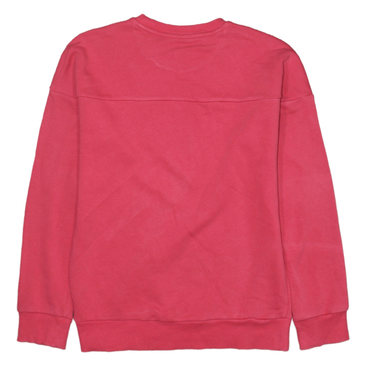 adidas Girls Pink Pullover Sweatshirt 11-12 Years Crew Neck Logo Print