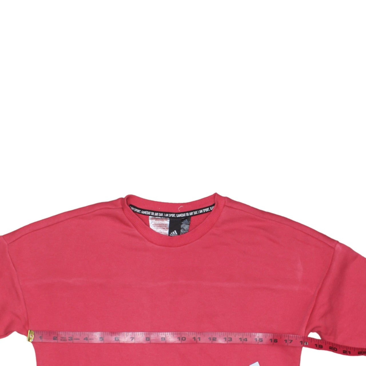 adidas Girls Pink Pullover Sweatshirt 11-12 Years Crew Neck Logo Print