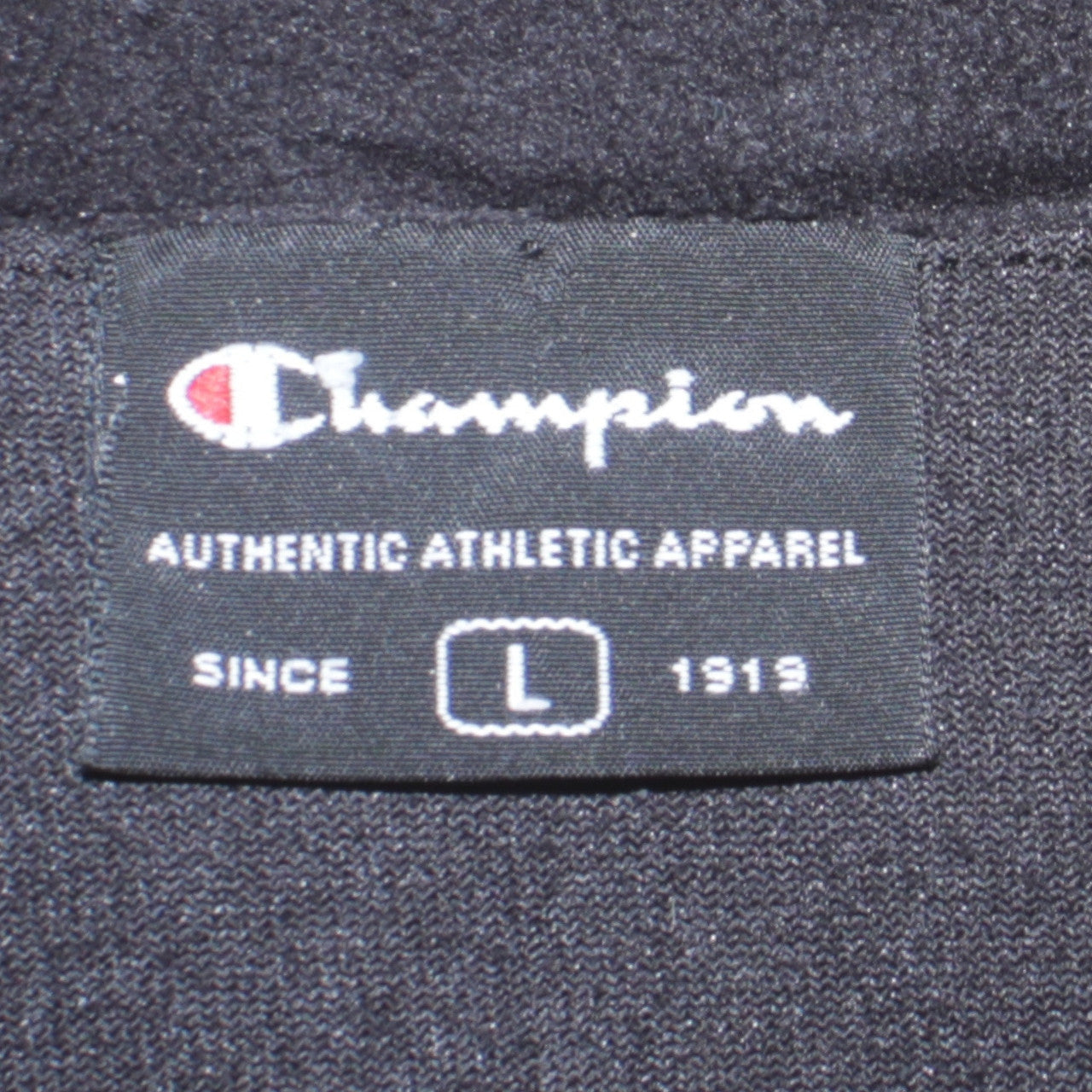 Champion Men's Black Fleece 1/4 Zip Sweatshirt L Regular Fit