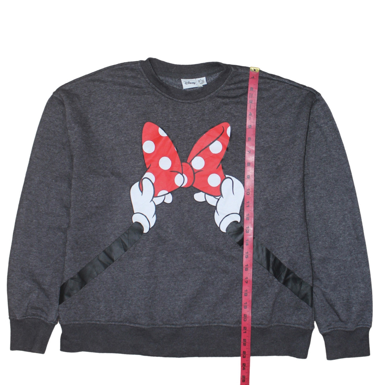 Disney Primark Womens Grey Minnie Mouse Bow Crew Neck Sweatshirt M 12/14