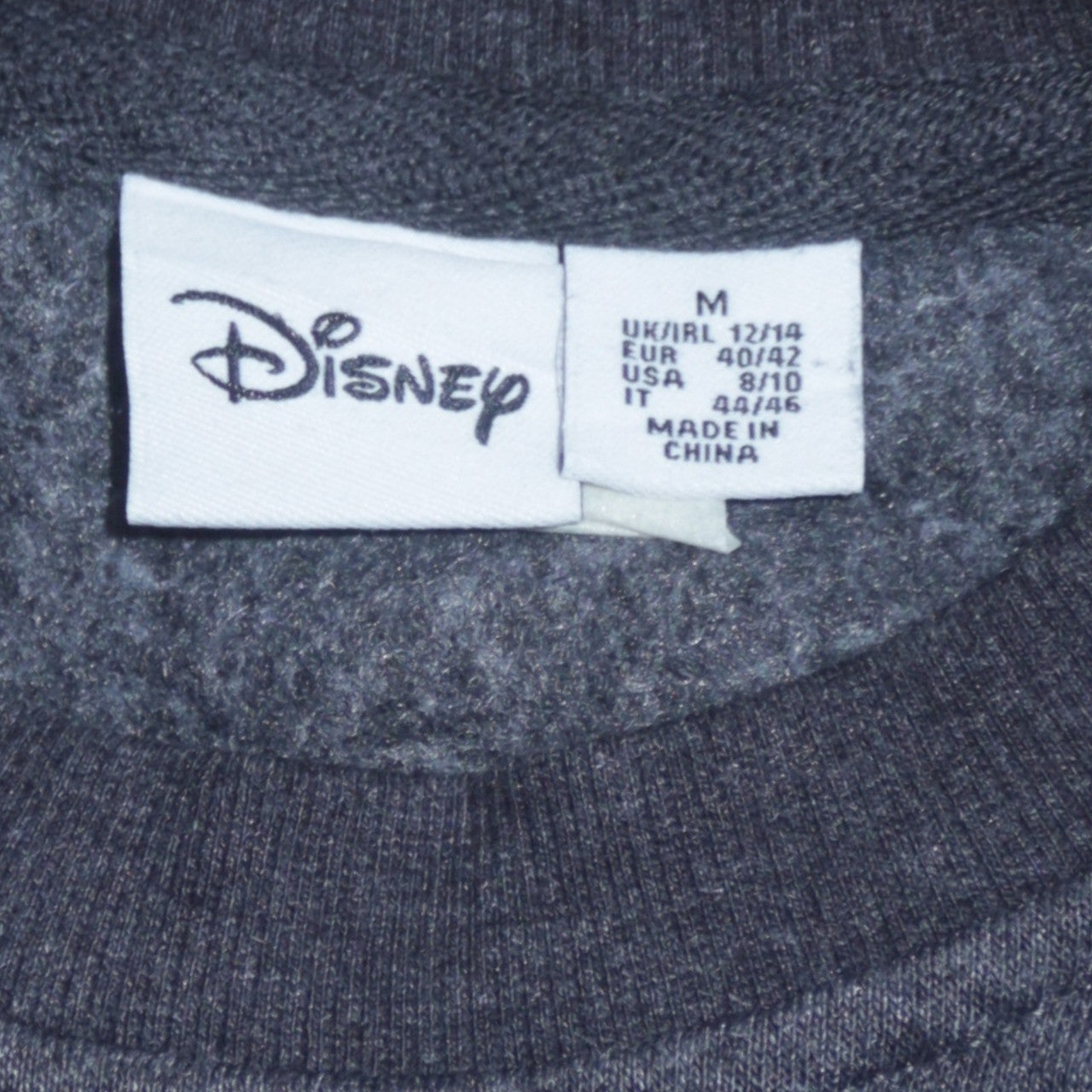 Disney Primark Womens Grey Minnie Mouse Bow Crew Neck Sweatshirt M 12/14
