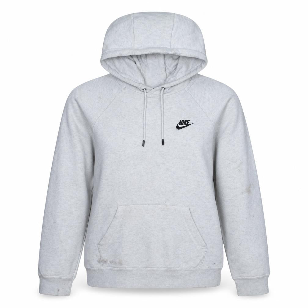 Nike Womens Grey Small Pullover Hoodie Sweatshirt Cotton Blend