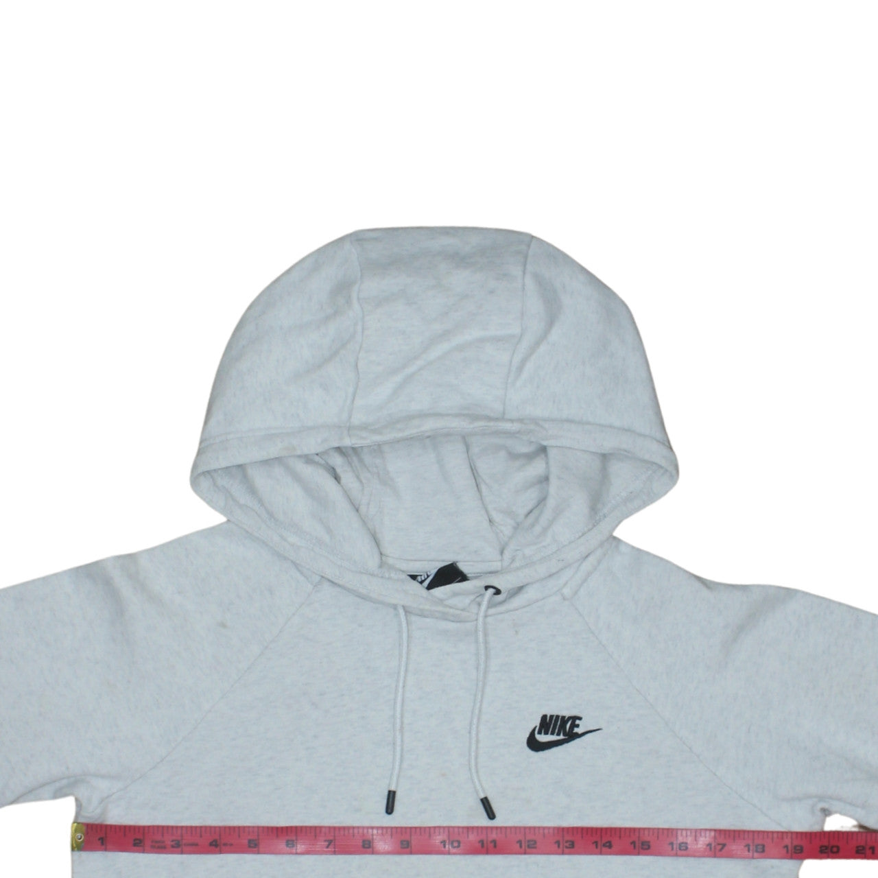 Nike Womens Grey Small Pullover Hoodie Sweatshirt Cotton Blend