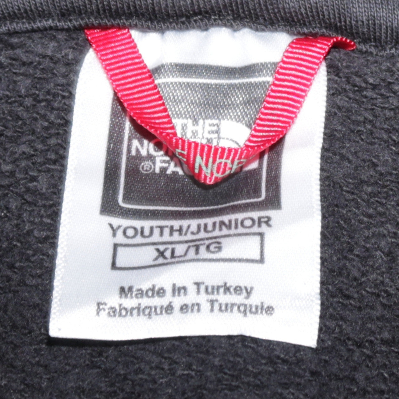 The North Face Boys Black XL Pullover Hoodie 100% Cotton Logo Sweatshirt