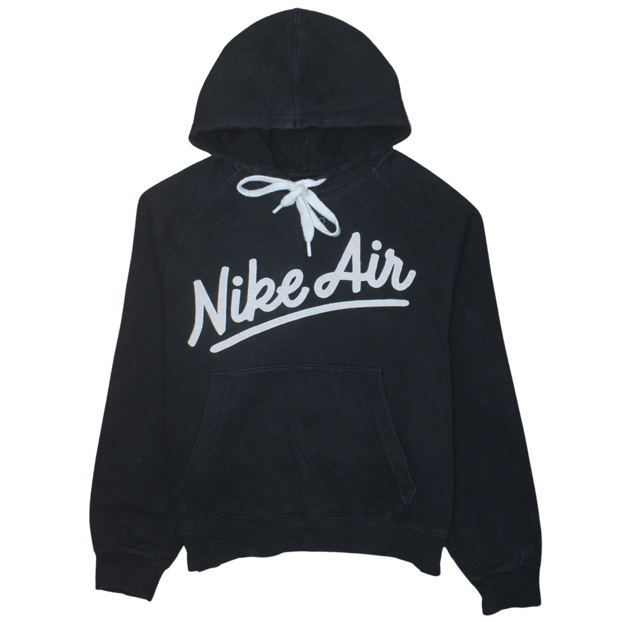 Nike Women Black Medium Pullover Hoodie with Logo Print