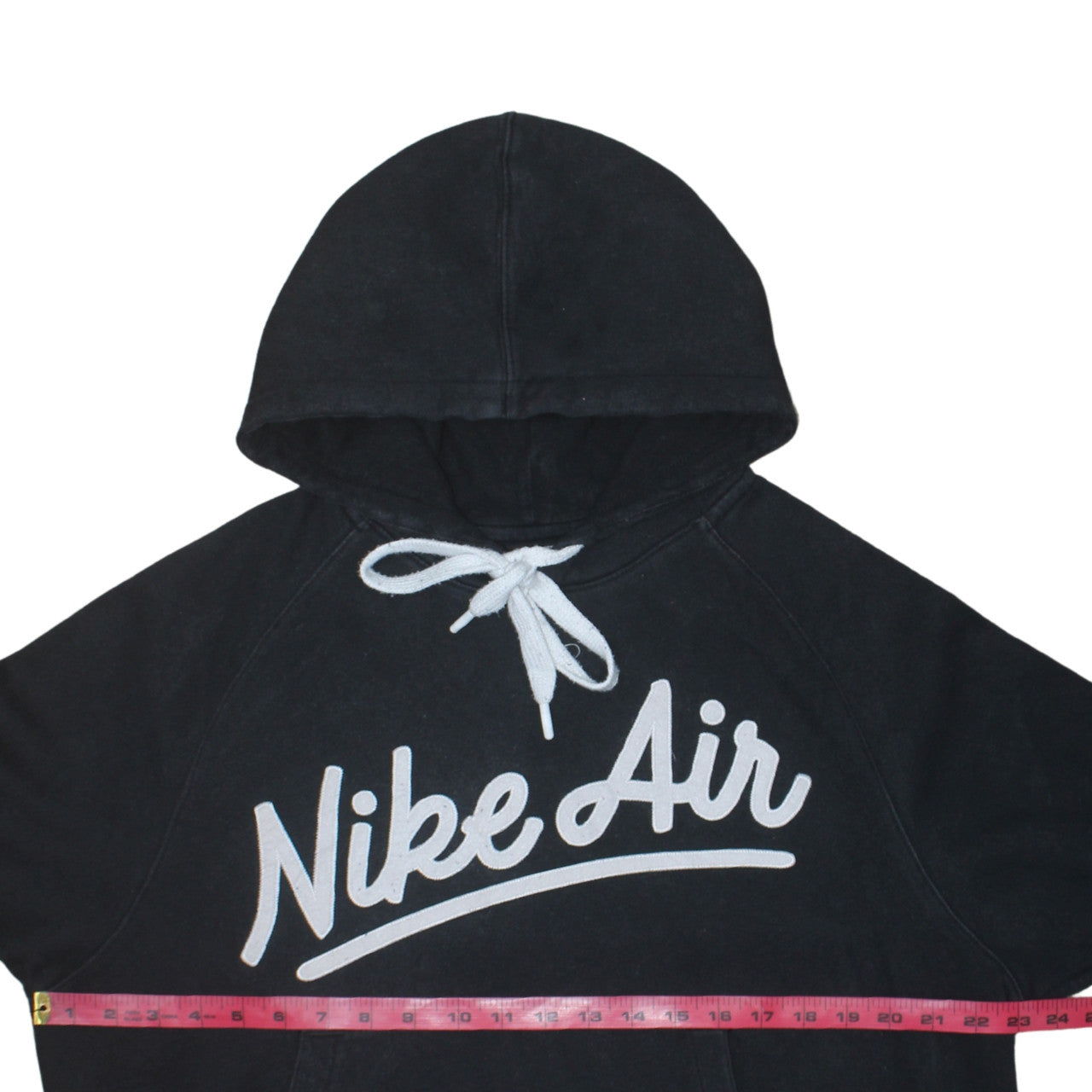 Nike Women Black Medium Pullover Hoodie with Logo Print