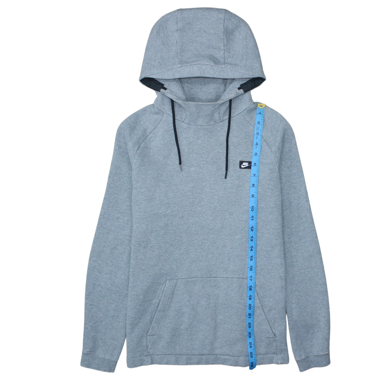 Nike Men's Grey Pullover Hoodie M Regular Fit Fleece Sportswear