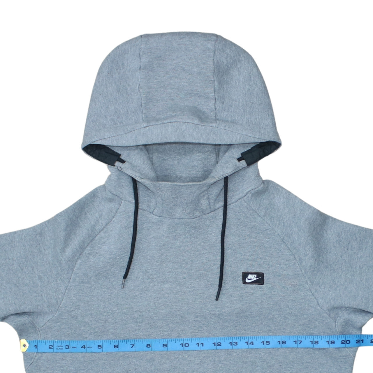 Nike Men's Grey Pullover Hoodie M Regular Fit Fleece Sportswear
