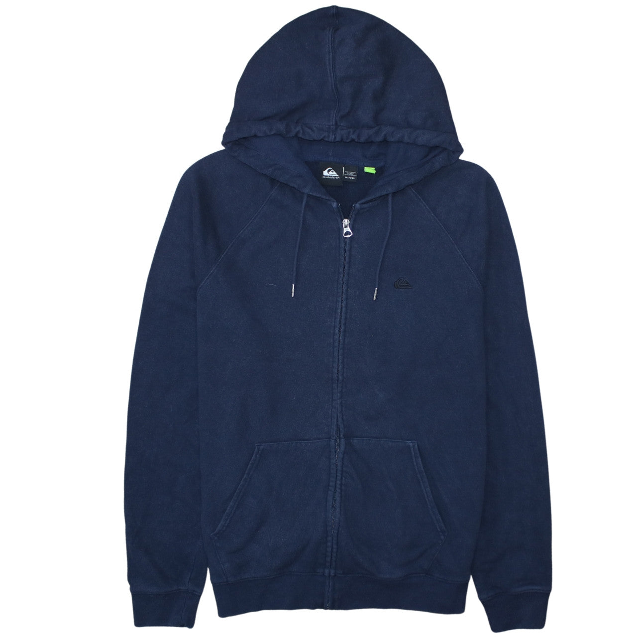Quiksilver Men's Navy Blue XL Full Zip Hoodie Cotton Blend