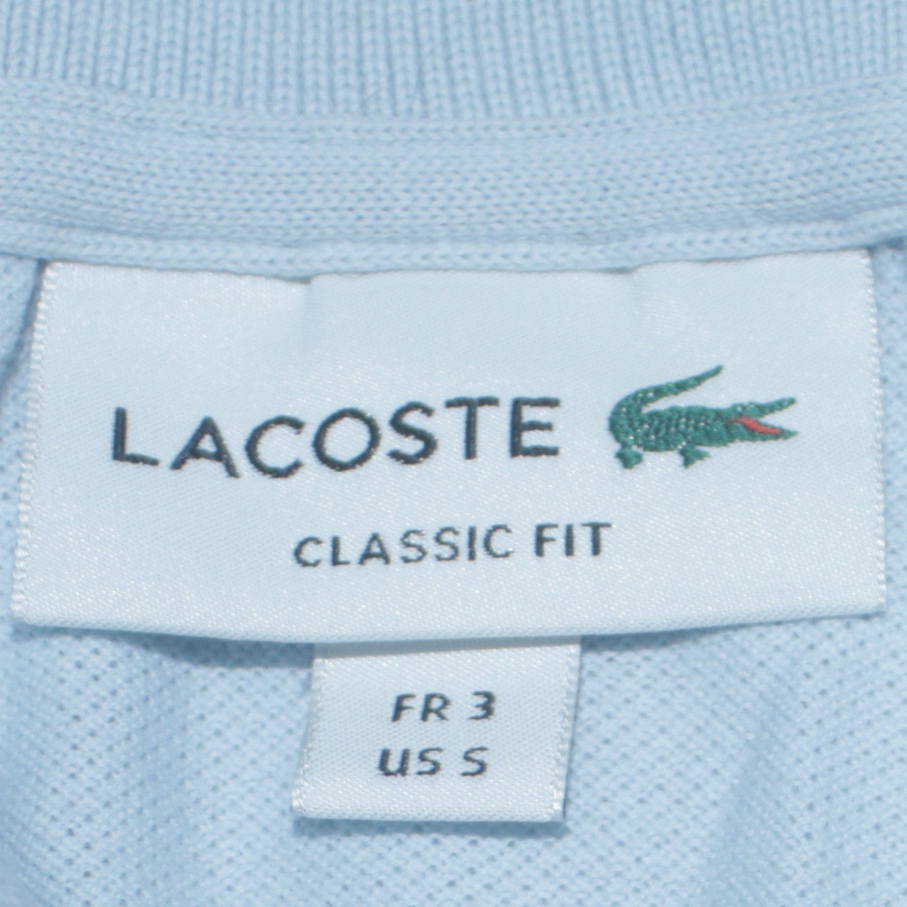 Lacoste Men's Blue Classic Fit Cotton Polo Shirt Size S
