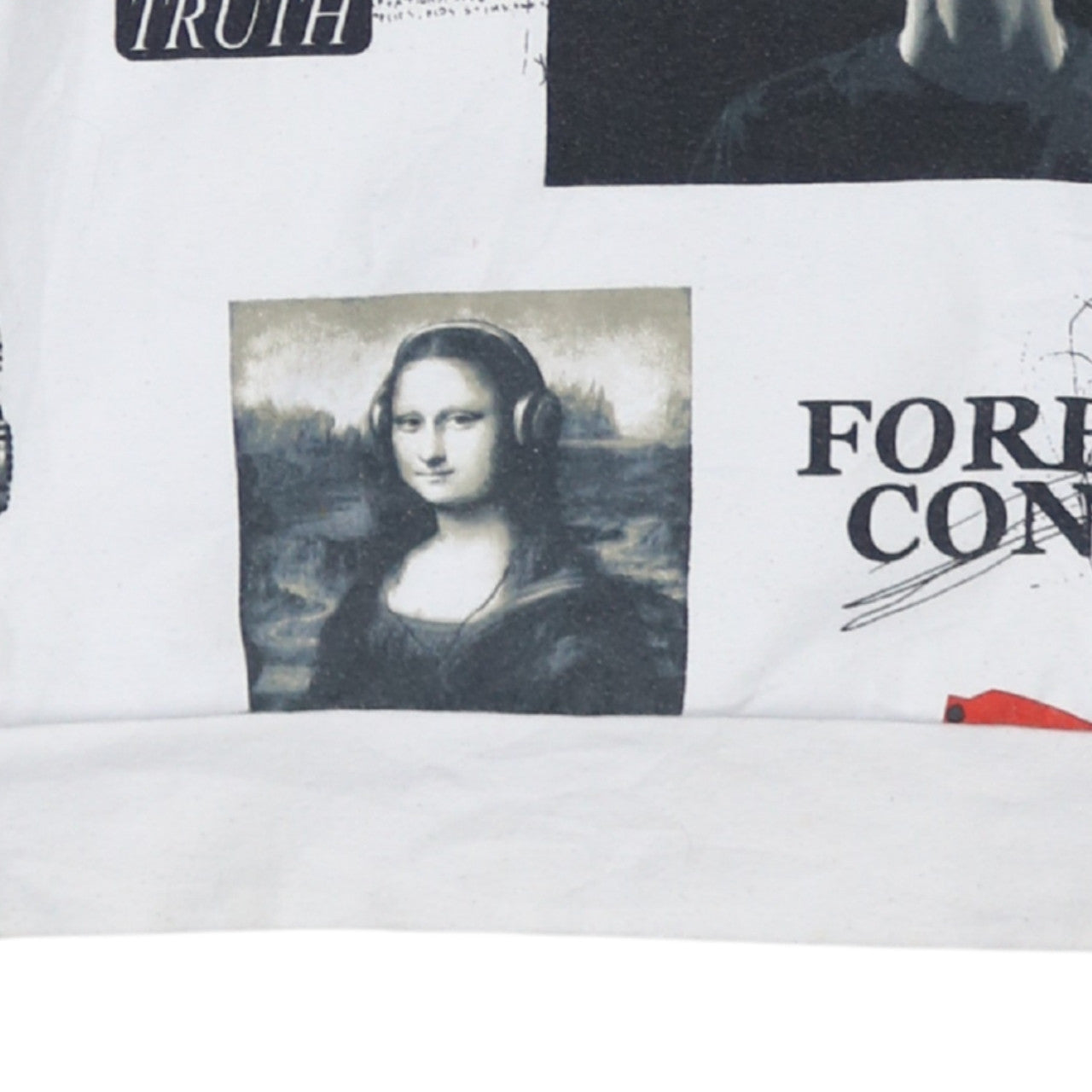 Cropp Men's White Graphic Art Print Pullover Sweatshirt Size S
