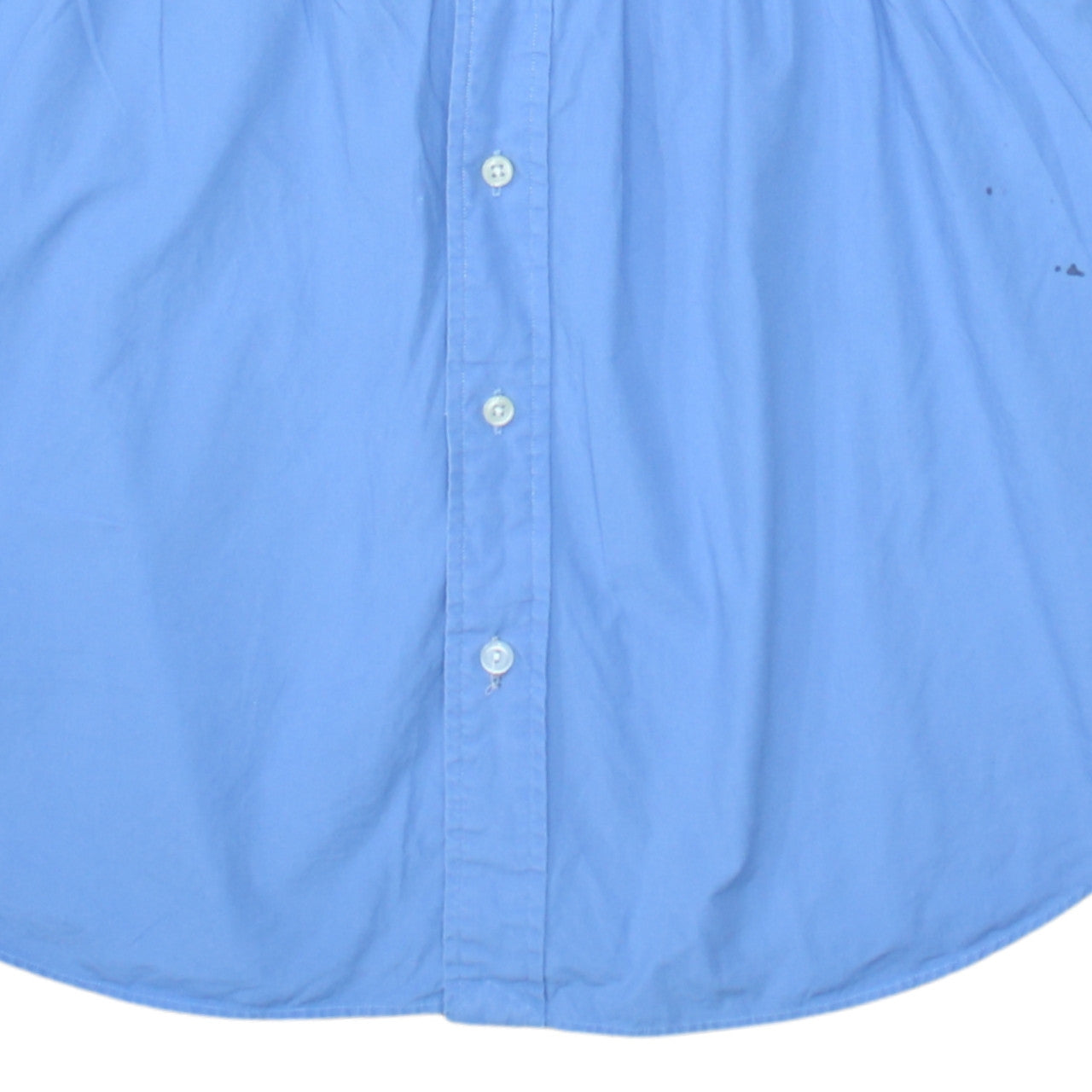 Ralph Lauren Women's Blue Shirt Dress Size 16 Short Sleeve Cotton