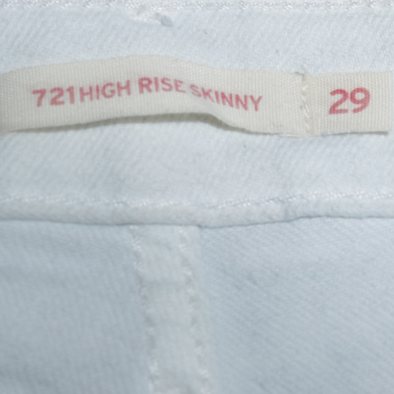 Levi's Women's White 721 High Rise Skinny Jeans Size 29 Slim Fit
