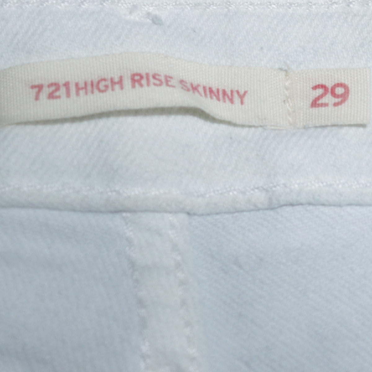 Levi's Women's White 721 High Rise Skinny Jeans Size 29 Slim Fit