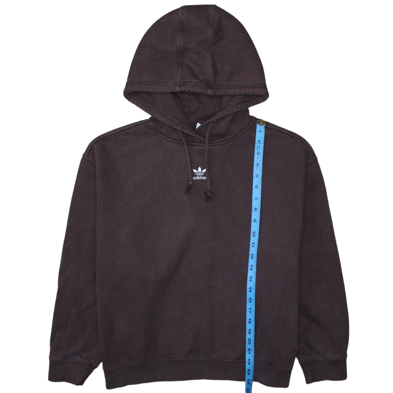 Adidas Women’s Brown Pullover Hoodie M 12-14 Classic Logo Cotton