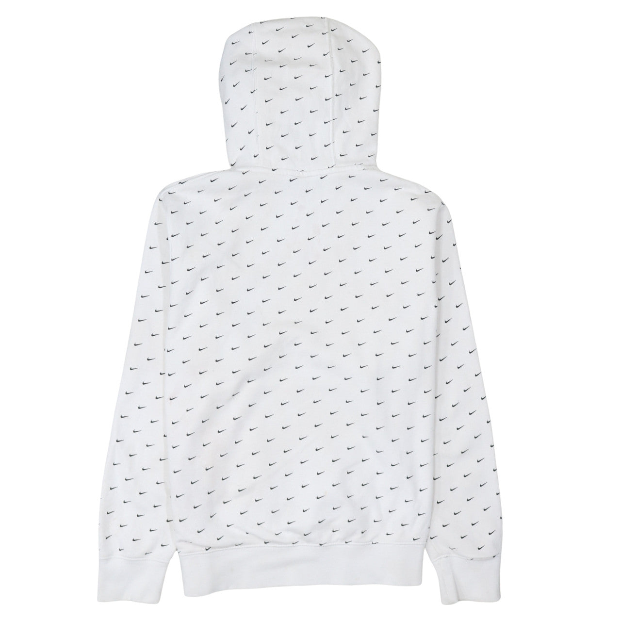 Nike Men's White Pullover Hoodie Size M Logo Print Sportswear