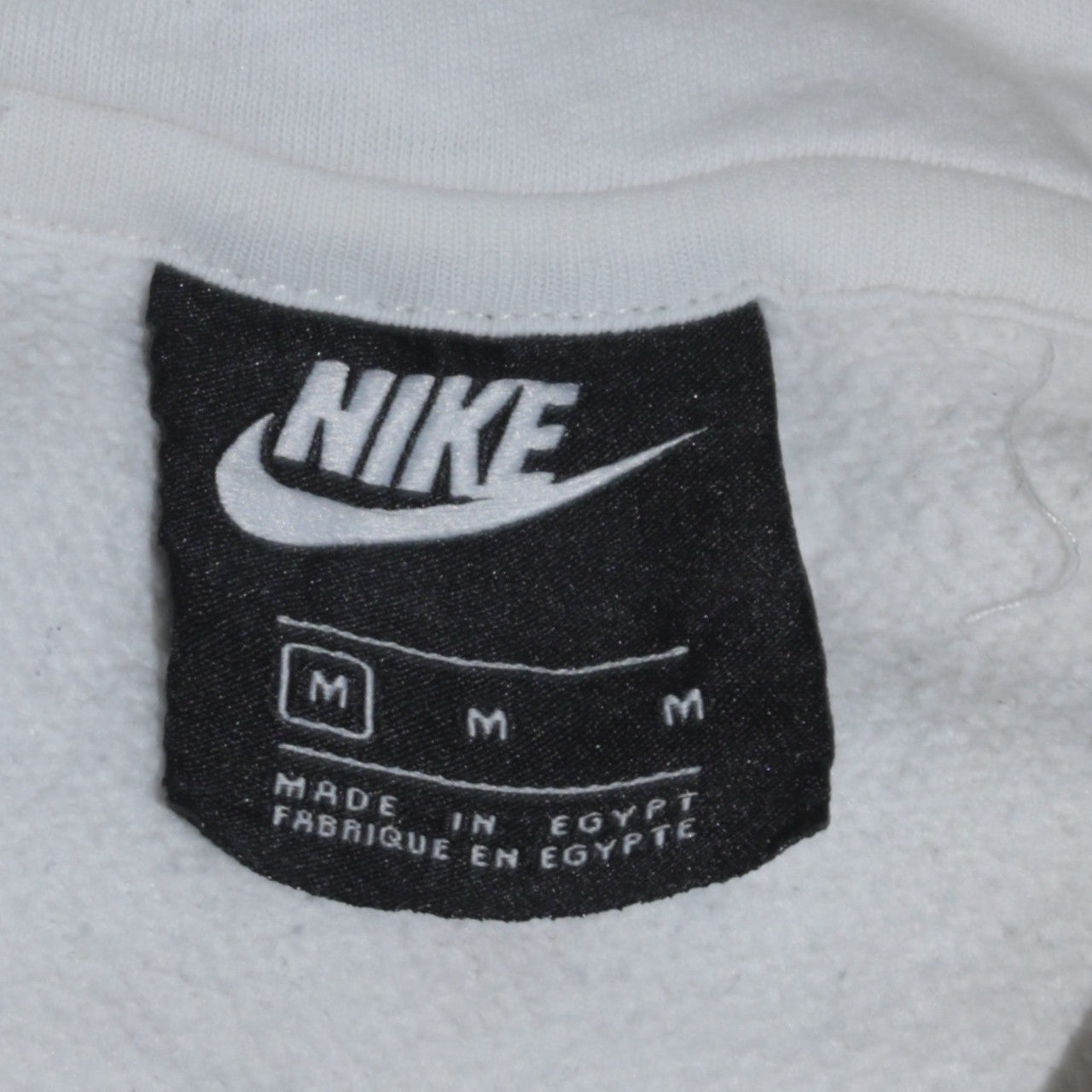 Nike Men's White Pullover Hoodie Size M Logo Print Sportswear