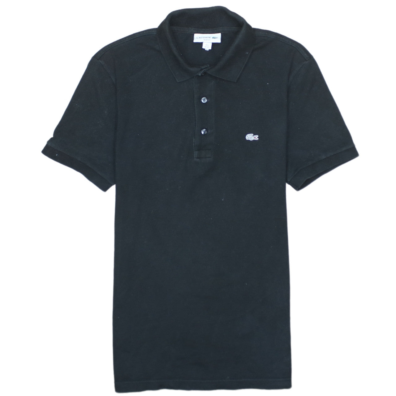 Lacoste Men's Black Slim Fit Polo Shirt Size XS Cotton Blend
