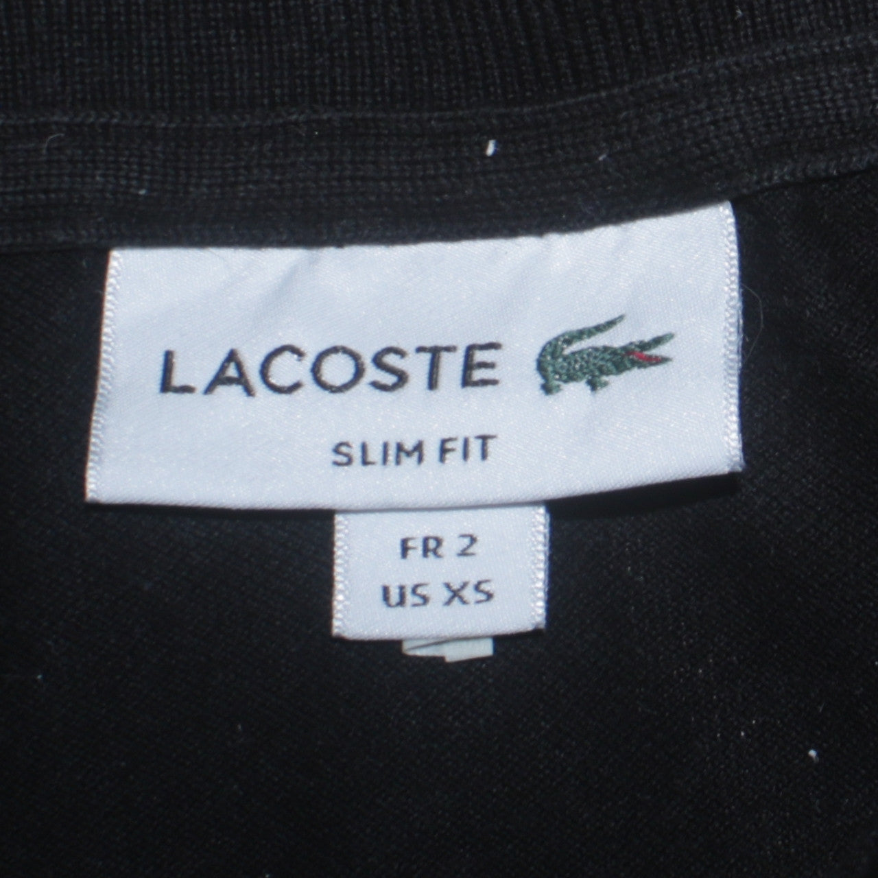 Lacoste Men's Black Slim Fit Polo Shirt Size XS Cotton Blend