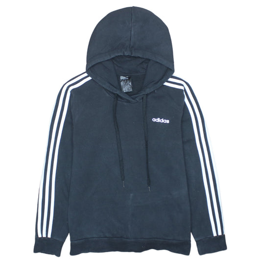 Adidas Womens Black Pullover Hoodie Size M 12-14 Hooded Sweatshirt