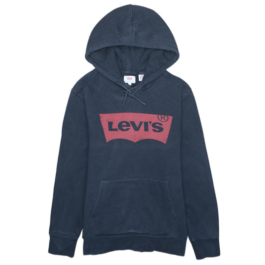Levi's Men's Blue Pullover Hoodie S Graphic Logo Fleece Sweatshirt