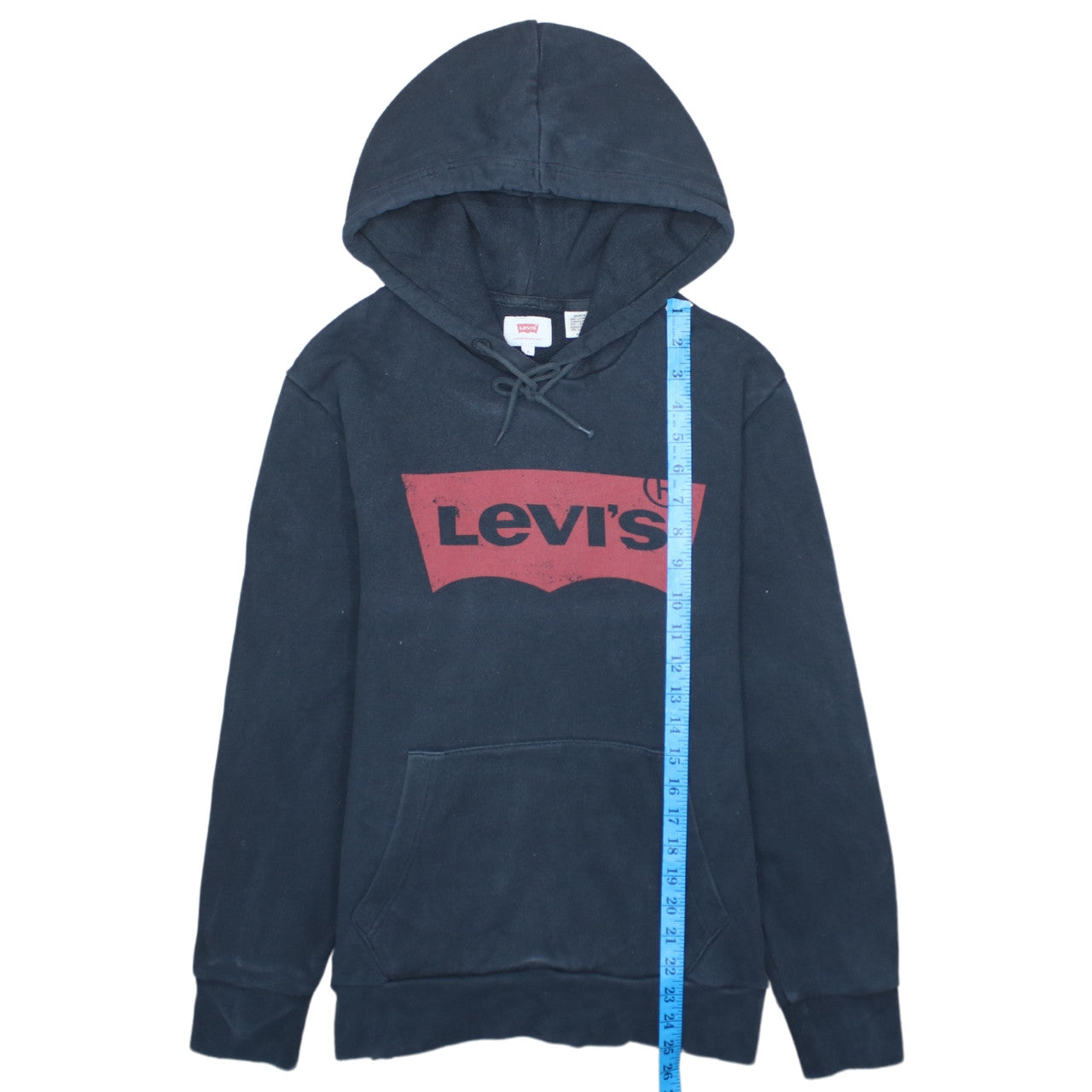 Levi's Men's Blue Pullover Hoodie S Graphic Logo Fleece Sweatshirt