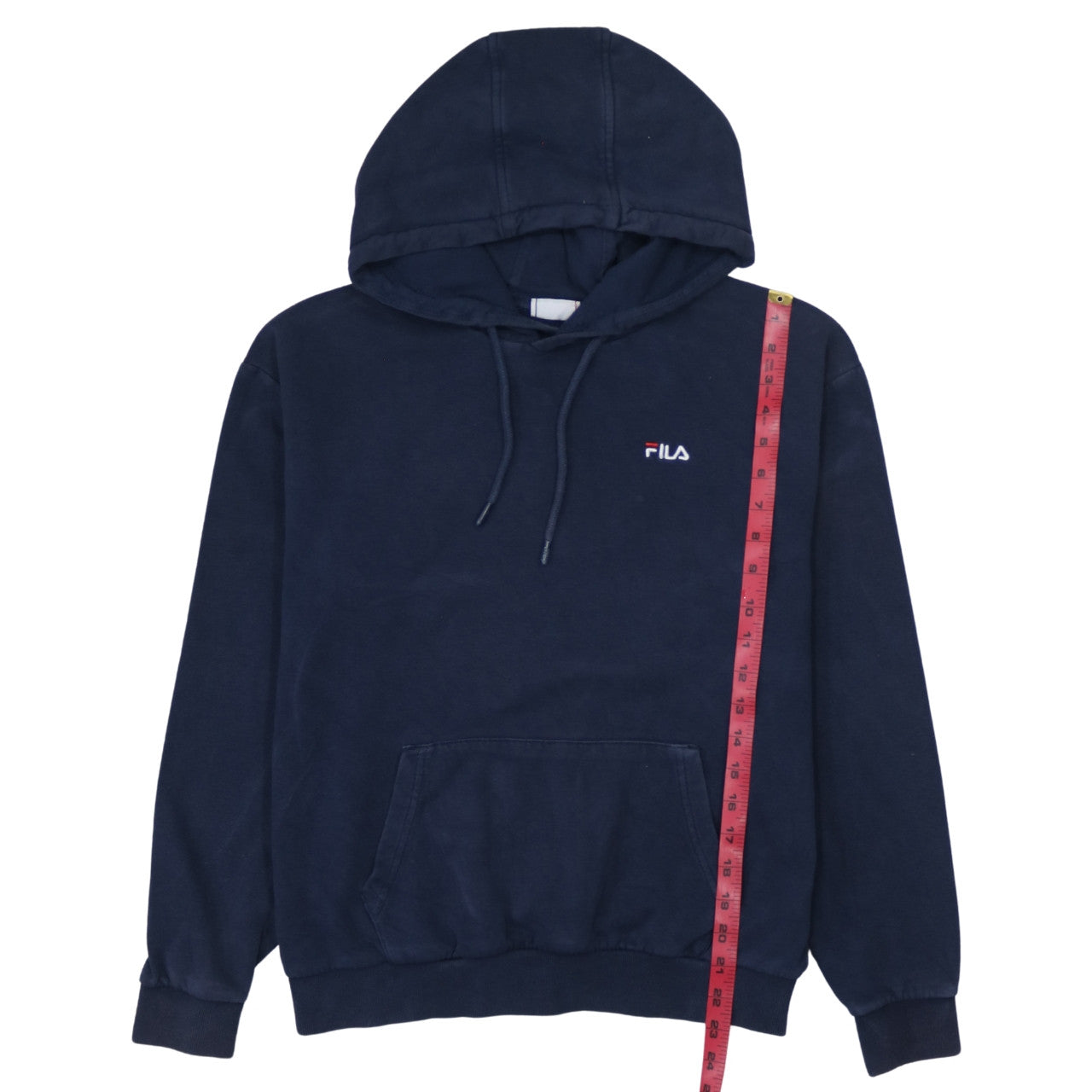 Fila Men's Blue Pullover Hoodie Size M Regular Fit Logo Sweatshirt