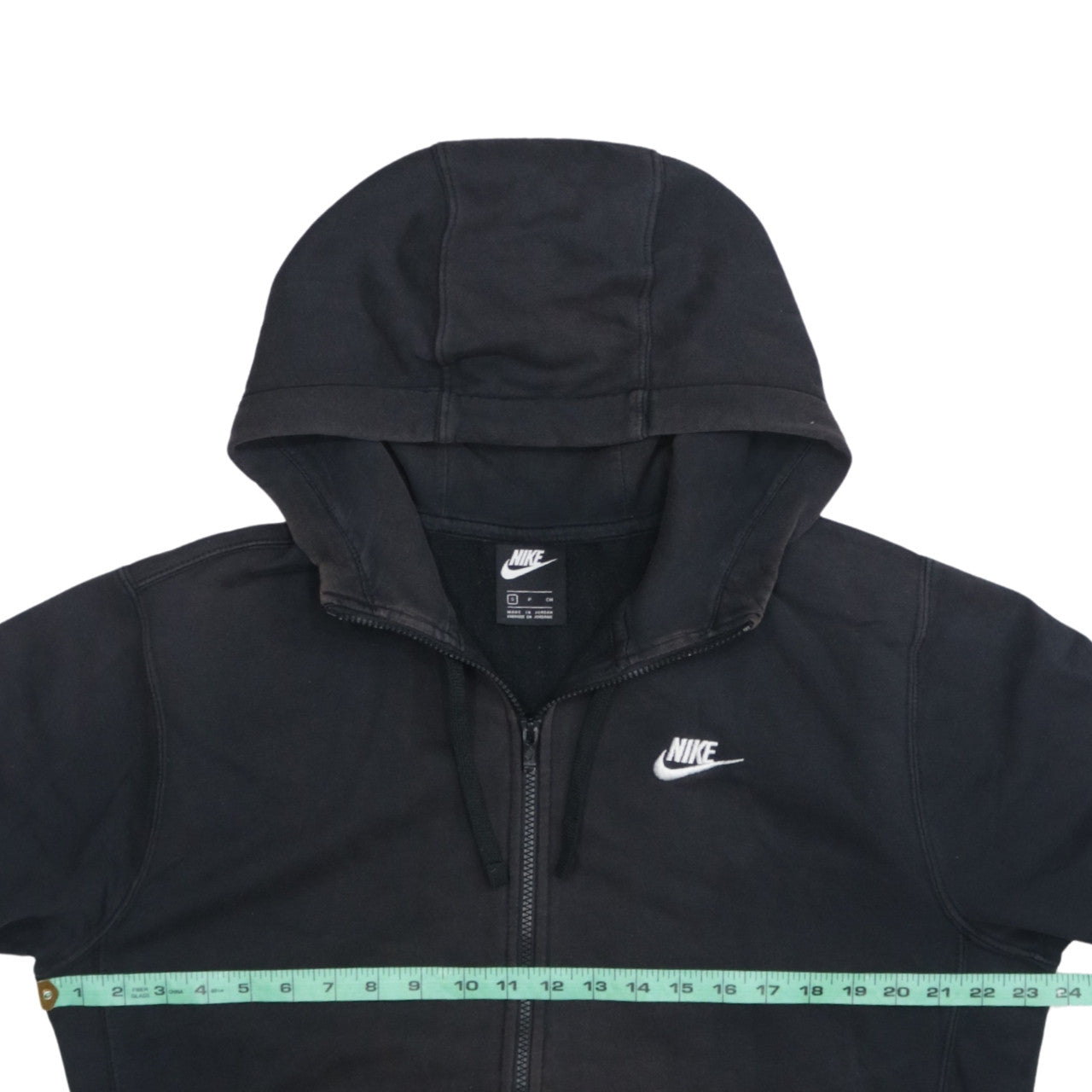Nike Men's Black Full Zip Hoodie Size S Regular Fit Fleece Sweatshirt