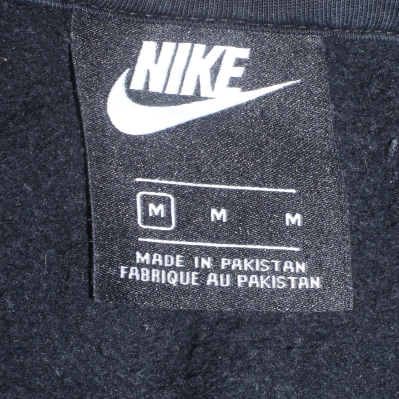 Nike Men's Black Pullover Hoodie Size M Cotton Fleece