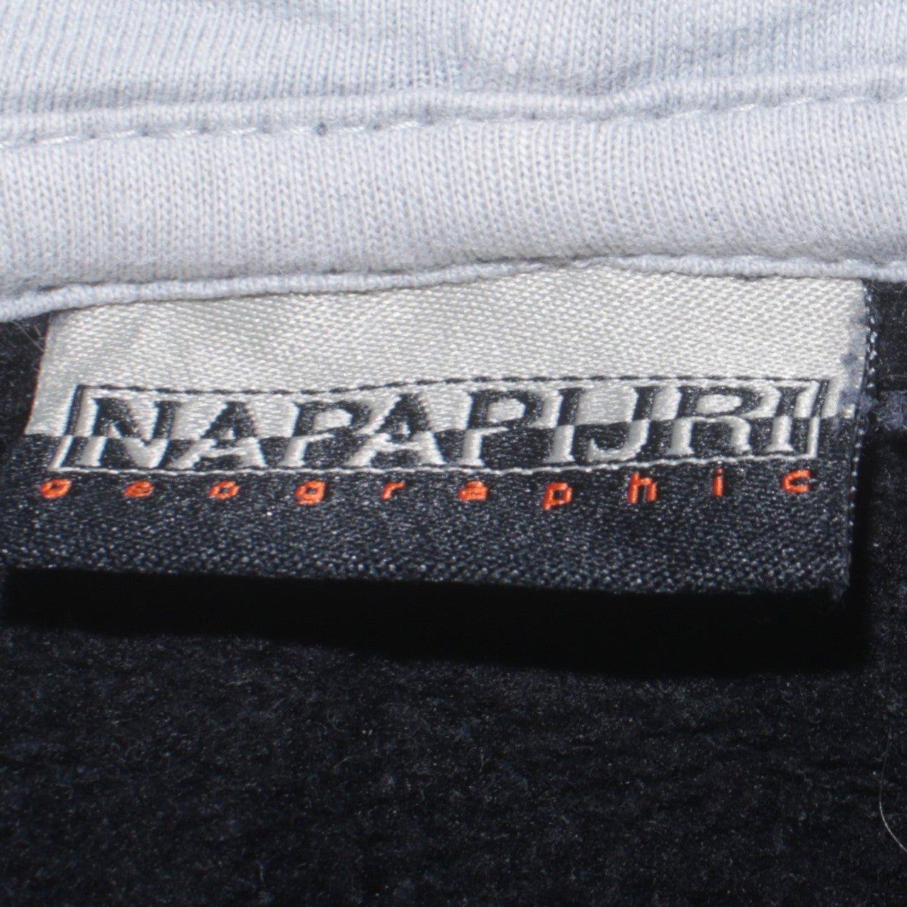 Napapijri Men's Black Pullover Hoodie M Logo Outdoor Fleece