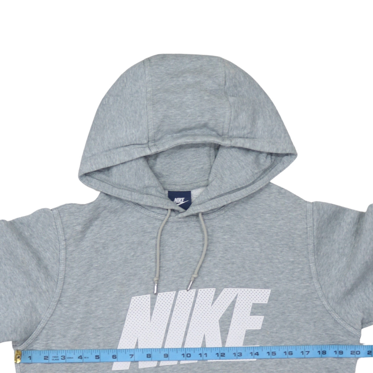 Nike Men's Grey Pullover Hoodie Small Logo Graphic Sweatshirt