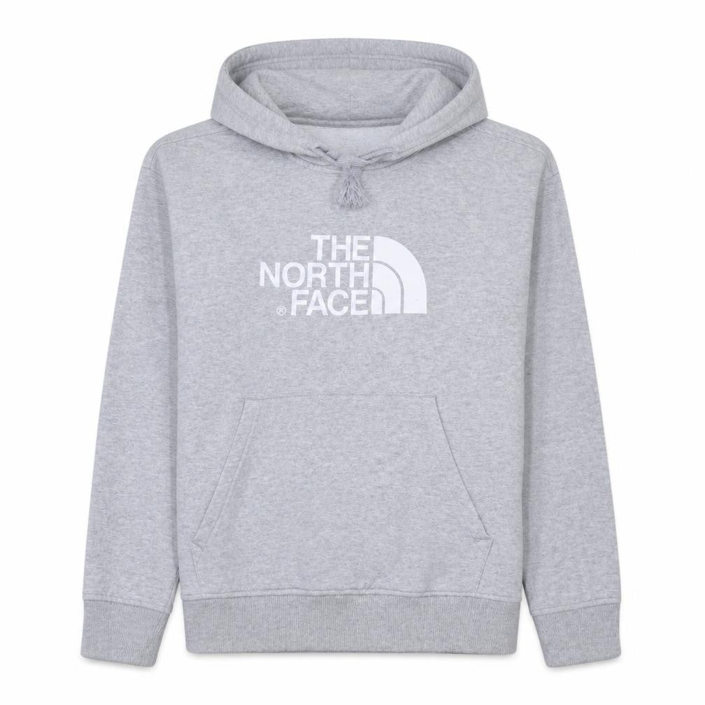 The North Face Womens Grey Pullover Hoodie Size M Cotton Blend